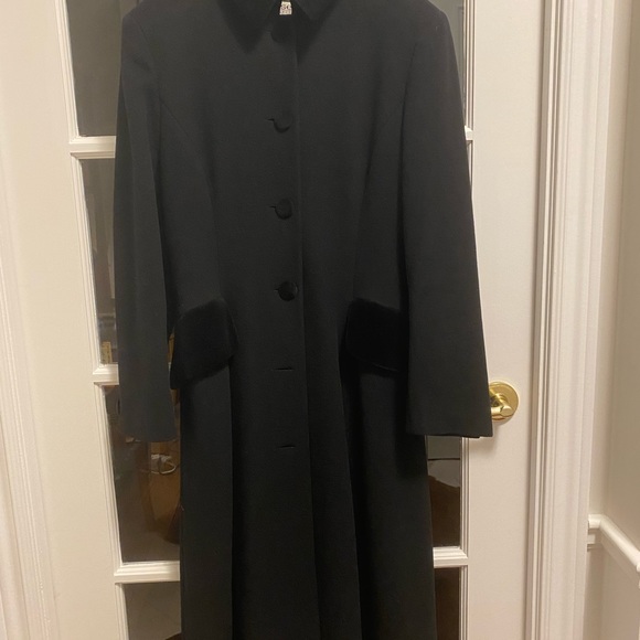 Woolen coat Olsen Collection, black, size S-M - Picture 4 of 9